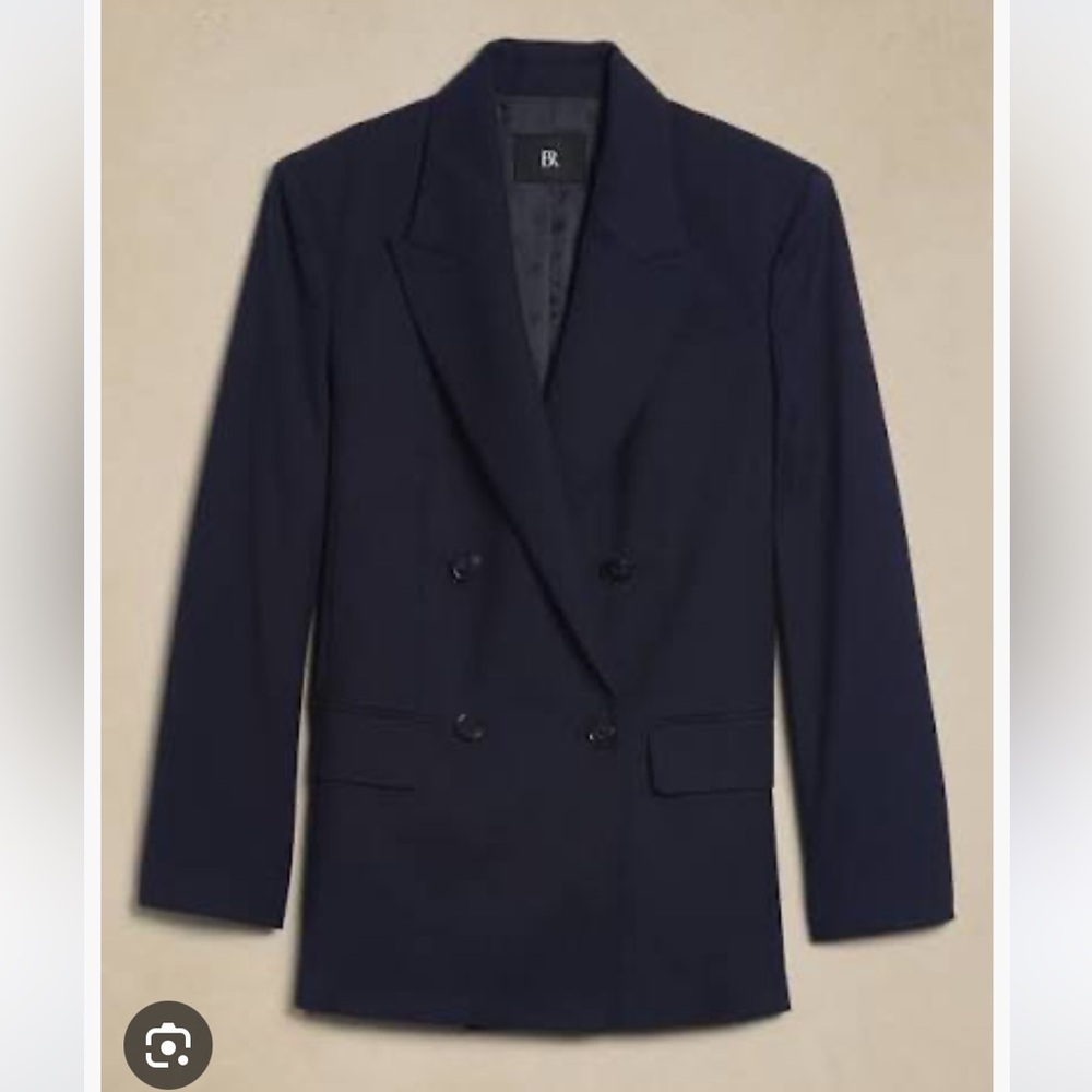 NWT Banana Republic Siena Relaxed Italian Wool Blazer 6Tall